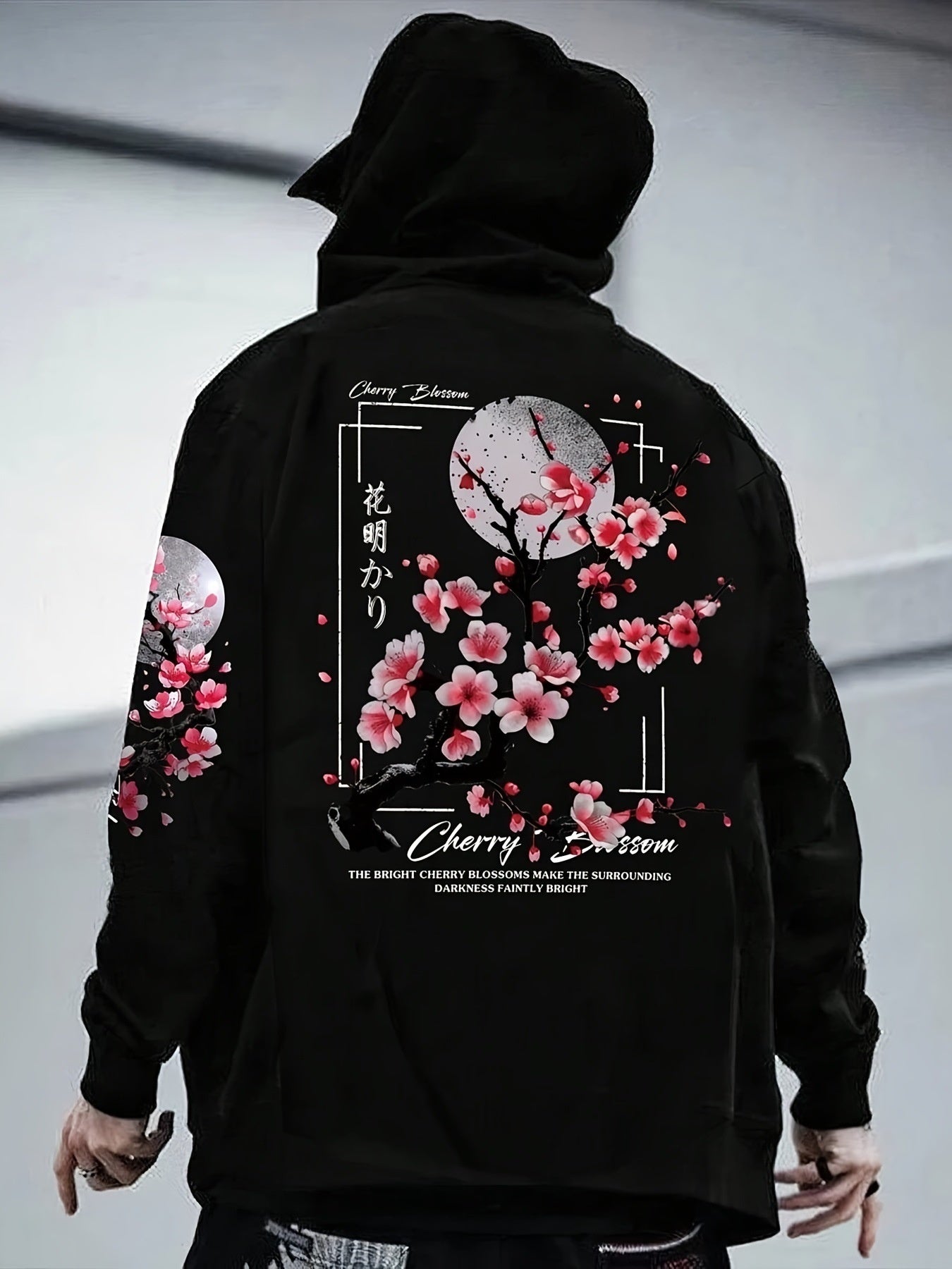 Cherry Blossom Print Hoodie