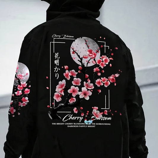 Cherry Blossom Print Hoodie